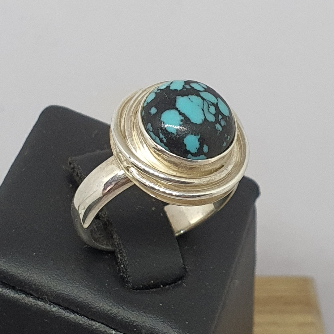 Sterling silver turquoise ring image 1